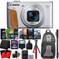 Canon PowerShot SX740 HS 20.3MP 4K Video WiFi Enabled 40X Zoom Digital Camera + 62-Inch Monopod, Backpack + Advanced Bundle