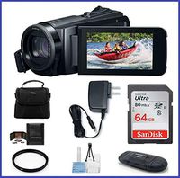 Canon Vixia HF W11 Waterproof Camcorder Bundle, Includes: 64GB SDXC Class 10 Memory Card, UV Protection Filter + More