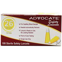 Advocate Safety Lancets 26 Grams x 1.8 mm 100 Bx 20Bx pcs, Case of 20