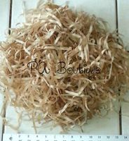 TAN Kraft Brown Gift Basket Shred Shredded Tissue Paper Filler Display Bedding (6 oz Bag)