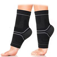 ASOONYUM Compression Ankle Sleeve Support for Basketball Running - Ankle Brace for Injury Recovery, Joint Pain, Plantar Fasciitis Foot Socks with Arch Support (S)