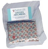 2000cc Oxygen Absorbers for Dehydrated Food and Emergency Long Term Food Storage - 50 with PackFreshUSA LTFS Guide