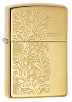Zippo Paisley High Polish Brass Pocket Lighter (ZO02210)