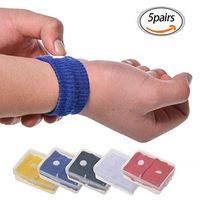 Brave Tour 5 Pairs of Travel Wristbands, Cotton Anti-Nausea Wristbands, Travel Car Sea Van Plane Motion Sickness Relief Wristbands