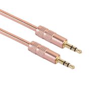 Mchoice 3FT 3.5mm Auxiliary Aux Male to Male Stereo Audio Cable Cord for PC iPod CAR (Rose Gold)