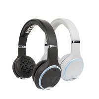 Wearhaus Arc On-Ear Bluetooth Headphones with Wireless Music Sharing, Customizable Color Ring, Touch Controls, Spotify Apple Music Integrated iPhone Android App - Set of 1 Black 1 White