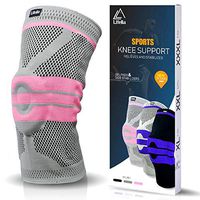 Lifella Knee Brace, Compression Sleeve FDA Approved with Patella Gel Pads & Side Stabilizers - Support for Arthritis, ACL, Running, Biking, Basketball Sports, Joint Pain Relief (Pink, XXXL)