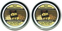 Set of 2- 2 oz.- each. Premium 100% All Natural Soy Wax Aromatherapy Candle Tins: Frankincense And Myrrh: An irresistible blend of bergamot, patchouli, sandalwood, myrrh as well as many other essential oils. 2 oz. each. Naturally Strong, Highly Scented.