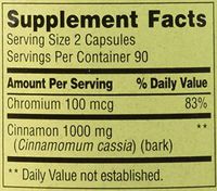 Spring Valley - Cinnamon 500 mg Plus Chromium, 180 Capsules