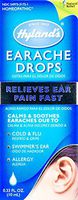 Hyland's Earache Drops, Natural Relief of Cold & Flu Earaches, Swimmers Ear and Allergies Relief for Adults and Children, 0.33 Ounce