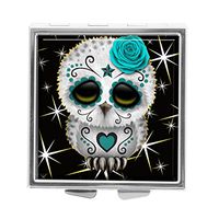 Top A Custom Personalized Square Pill box Decorative Box Vitamin Container Pocket Or Wallet (Stars with Skull Owl-5)