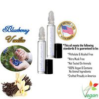 Set of 2: Vanilla Blueberry Scented Oil (Made in USA. Phthalate Free & Vegan)