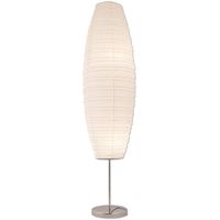 Light Accents Diploma Floor Lamp - Japanese Style Standing Lamps for bedrooms 50 Inches Tall with White Paper Shade - Floor Lamps for Living Room - Contemporary Floor Lamp