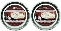 Premium 100% All Natural Soy Candles Set of 2-2oz. Vanilla Hazelnut: A mouthwatering blend of toasted hazelnuts and creamy vanilla. Naturally Strong, Highly Scented.