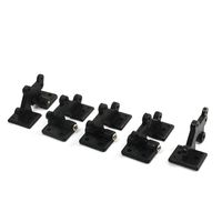 uxcell 5Pcs Black Plastic 2mm Mounting Hole Dia Hatch Door Hinge 30x16x17mm