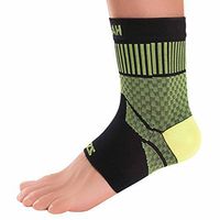 Zensah Ankle Support - Compression Ankle Brace - Great for Running, Soccer, Volleyball, Sports - Ankle Sleeve Helps Sprains, Tendonitis, Pain, Neon Yellow, Large