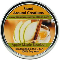 Premium 100% All Natural Soy Wax Aromatherapy Candle - 16 oz Tin Apple Maple Bourbon: A fall favorite that is a twist on the traditional apple fragrance. We start with fresh apples and blend in a touch of vanilla, maple, and a punch of smooth bourbon.