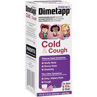 Dimetapp Children's Cold & Cough Antihistamine, Cough Suppressant, Decongestant (Grape Flavor, 4 fl. oz. Bottle)
