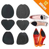 Self-Adhesive Anti-Slip Stick Pad for Shoes, 12 Pieces Skid Proof Sole Stick Protector, Shoe Grips on Bottom of Shoes Used for High Heels Non-Slip Noise Reduction
