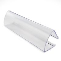 3" L Plastic Clip on Clear Wood Shelf Label Holder for Shelves 5/8" to 3/4" Thick, 100 Pack