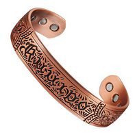 Wollet Jewelry 7'' Magnetic Copper Bracelets for Arthritis Men Pain Solutions