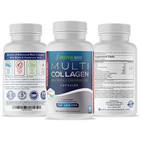 Multi Collagen Powder Capsules- Hair Skin & Nail Formula. 5 Types of Collagen + Vitamin C Collagen Booster. with Biotin, Hyaluronic Acid & Silica. Supports Healthy Hair, Skin, Nails & Joints