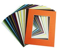 Golden State Art Picture Mat 8x10 for 5x7 Photos (Pack of 20), Assorted Colors