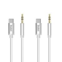 USB C to 3.5mm Aux Hi-Fi Audio Cable, 2 Pack Dodoli Type C to 3.5mm Aux Cord for Essential Phone to Car Stereo Speaker Headset Compatible Google Pixel, OnePlus 6T/7/7 Pro, iPad Pro, More (White)