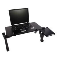 Laptop Stand for Bed and Sofa, Folding Computer Desk Small Portable Table for Chair Desk Car w/Mouse Pad Height and Angle Adjustable