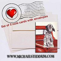 Michael Steddum I'll Wait Here English Setter Note Card Set