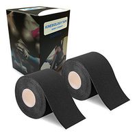 Sanfire Kinesiology Tape 2 Rolls Combo Pack for Athletic Sports, Recovery and PhysioTherapy FREE, Waterproof, Uncut, 2-Inch x 16.4-Feet