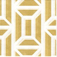 Caspari Paper Linen Airlaid Lunch Napkin 11700LG Garden Gate Gold Pack of 15