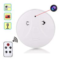 Cainda Hidden Security Detector Camera with Motion Detection and Loop Recording, Secret Spy Camera Indoor with Wireless Remote Control, Best Surveillance for Home and Office Safety