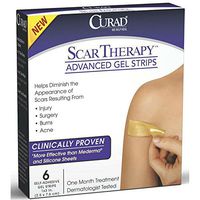 Curad Scar Therapy Advanced Gel Strips 6 Each (Pack of 2)