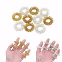 Acupressure Massage Rings,Yirise 10 Pcs Acupuncture Finger Massage Ring Health Care Body Acupressure Massager Set Sensory Finger Rings,Fidget Rings Kids Teens & Adults Silent Stress Reducer Massager