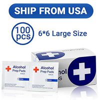 Alcohol Pads, 100 Pcs Alcohol Prep Pads with 75% Alcohol Disinfectant Cotton Slices, Sterile Alcohol Prep Pads Gauze Pads Individually Wrapped Swap Pad Wet Wipe, 2.36" x 2.36"