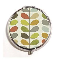 Qien BaiSei Multi Stem Orla Kiely Folio Custom Fashion Pill Box/Pill Case-Round Pill Box/Case- Three-Compartment Pill Box/Pill Case