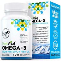 New! Omega 3 Fish Oil Capsules [Triple Strength] No Fish Flavor. 100% Pure Norwegian Deep Water Molecularly Distilled Cold Pressed Fish Oil for Cognitive, Joint, Eye, Hair & Heart Health. (1 Bottle)