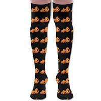 Novelty Goldfish Casual Premium Quality Over Knee High Sock Athletic Crew Soccer Socks