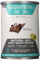 Designer Protein 100% Premium Whey Protein Powder, Gourmet Chocolate, 12-Ounce (Pack of 2)