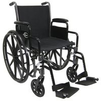 Karman Light Weight Wheelchair with Elevating Legrests in 18" Seat and Removable Footrests