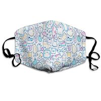 Face Mask Cute Animal Doodles Great Cycling Half Face Earloop Dust Mask for Girls