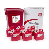 28-Gallon Medical Professional SHARPS Recovery System with SIX 2-Gallon SHARPS Collection CONTAINERS - SHARPS-12862