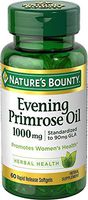 Nature's Bounty Evening Primrose Oil, 1000mg, 120 Softgels (2 X 60 Count Bottles)