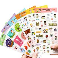 6 Sheets DIY Decorative Diary/Scrapbook/Phone/Album Stickers [L]