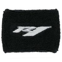 Yamaha R1 Black/Gray Brake Reservoir Cover by MotoSocks Fits YZF-R1, R1