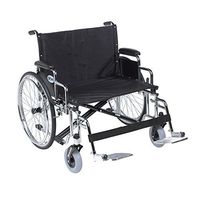 Drive Medical STD28ECDDA-SF Sentra Ec Heavy Duty Extra-Extra-Wide Wheelchair, Black