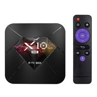 JUNMAO R-TV Box X10 Plus Android 9.0 Smart TV Box Allwinner H6 UHD 4K Media Player 6K Image Decoding 4GB / 64GB 2.4G WiFi 100M LAN USB3.0 H.265 VP9 LCD Display