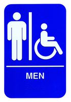 ADA Compliant Braille Men Sign