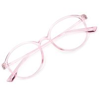 Gaoye Classic Blue Light Blocking Glasses Women/Men,Computer TR90 Round Lightweight Frame Anti UV Lens - 0.0 Diopter (Transparent Pink)